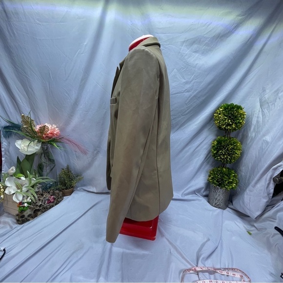 Forever 21 faux leather oversized blazer tan colour size medium - Picture 5 of 16